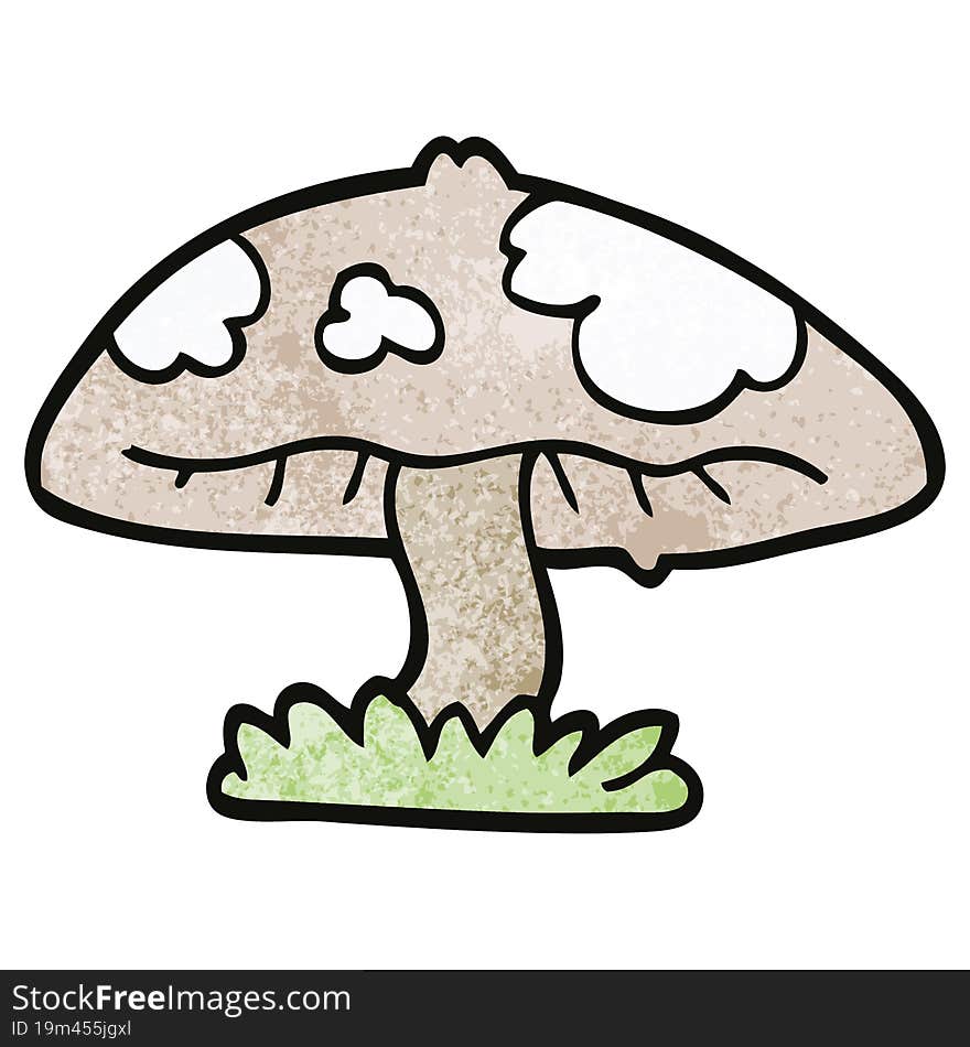 cartoon doodle mushroom