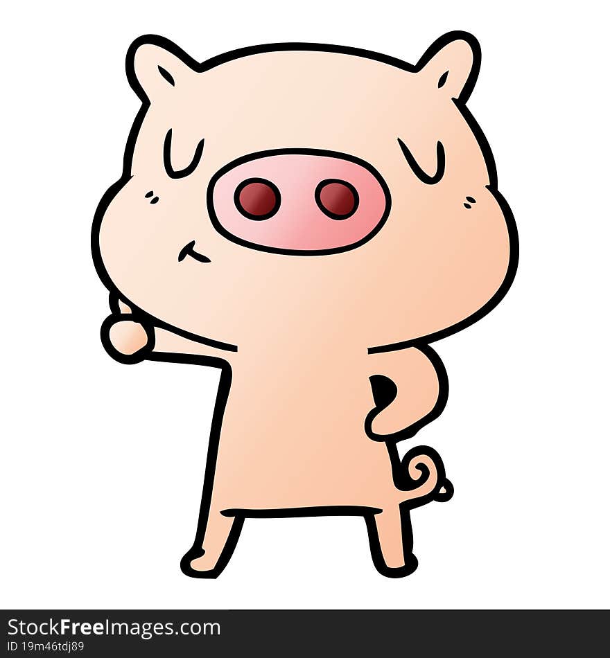 cartoon content pig. cartoon content pig