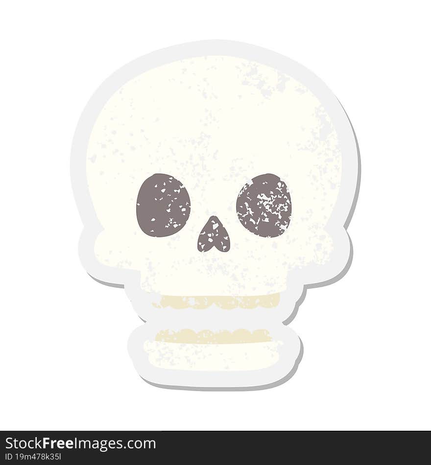 spooky halloween skull grunge sticker