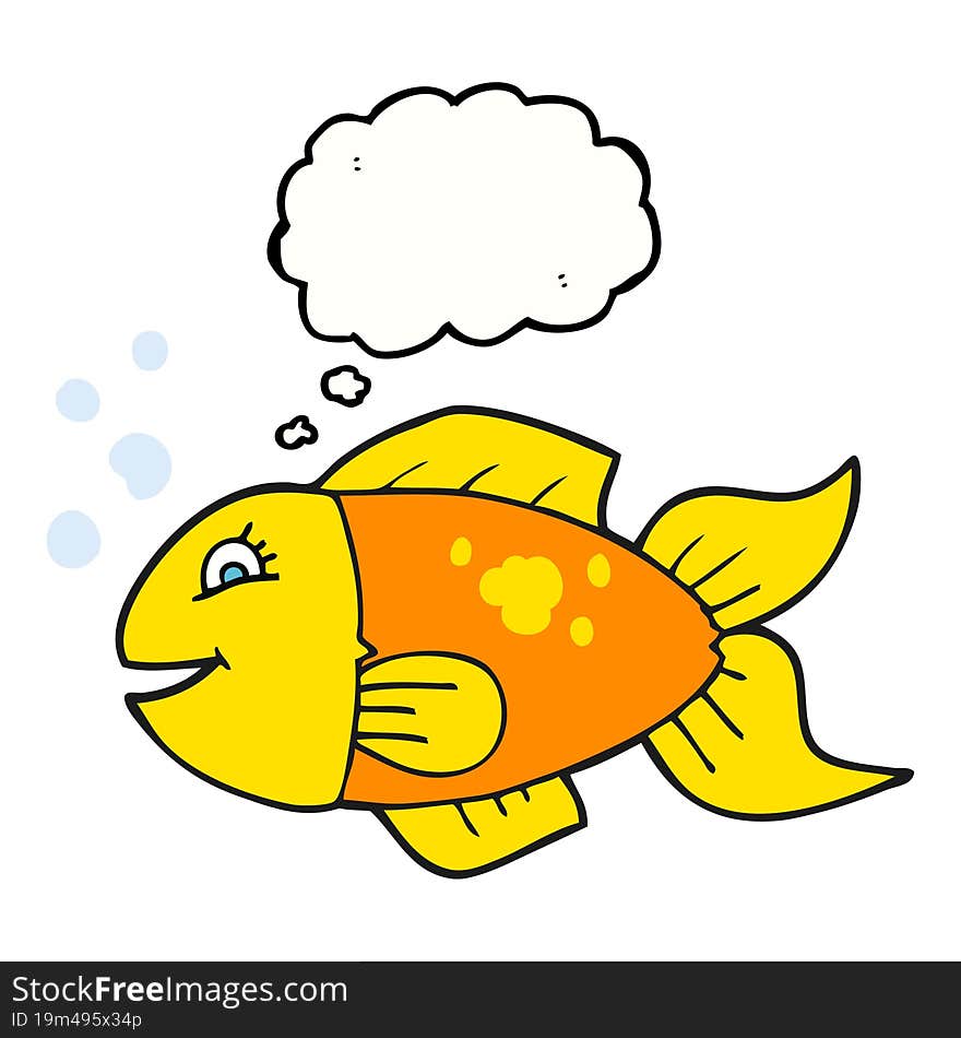 Thought Bubble Cartoon Fish