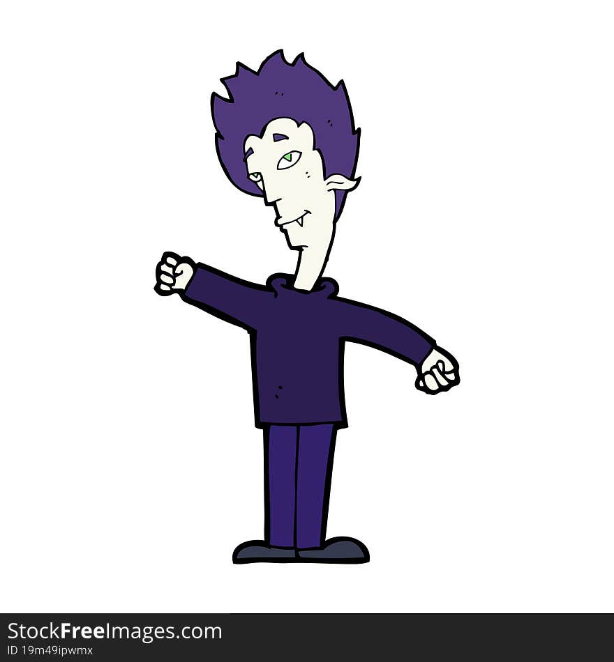 Cartoon Vampire Man