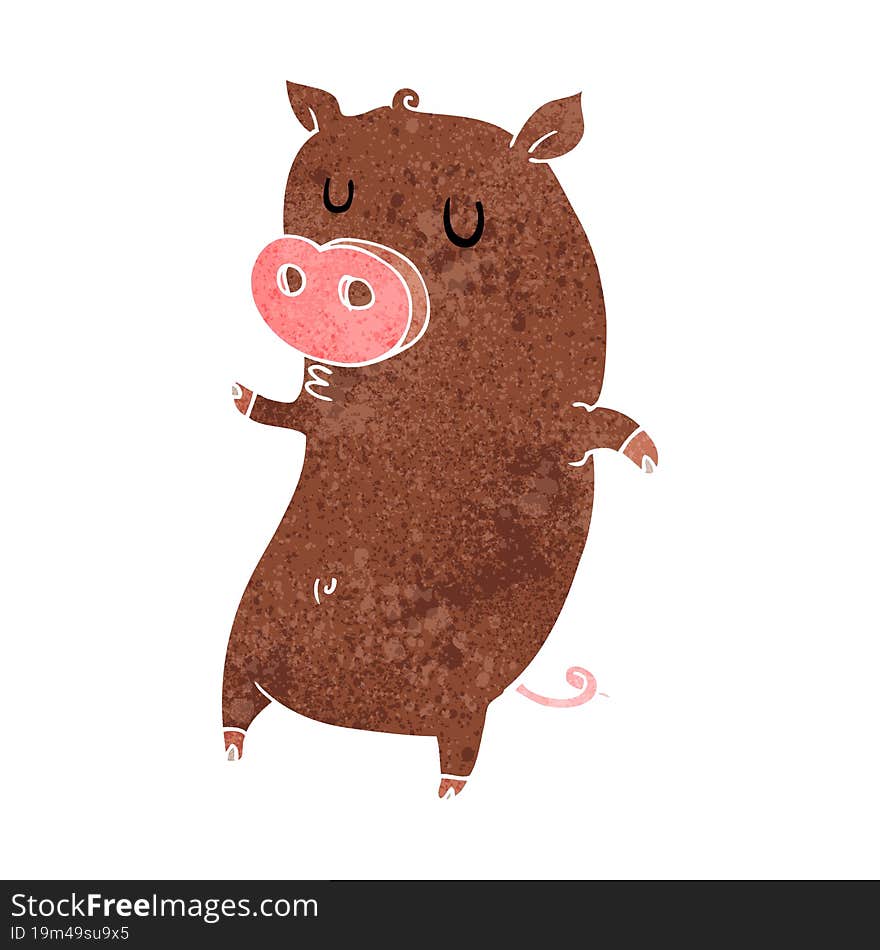 funny cartoon pig