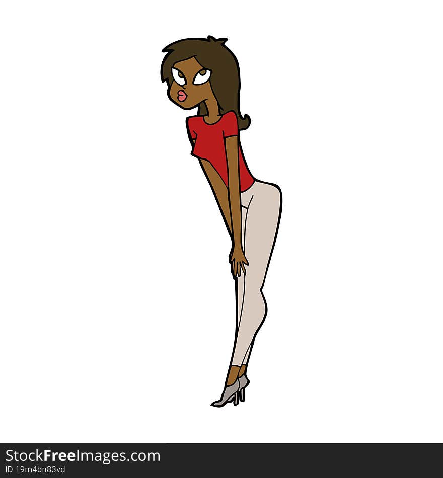 cartoon attractive girl