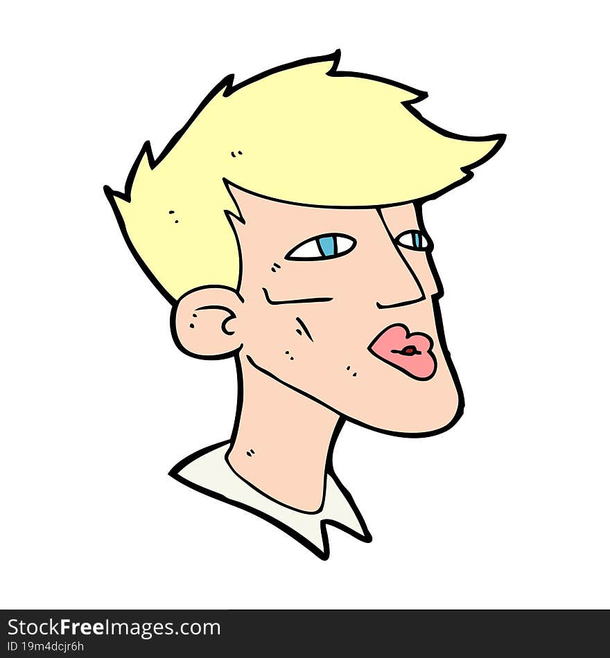 cartoon male model guy