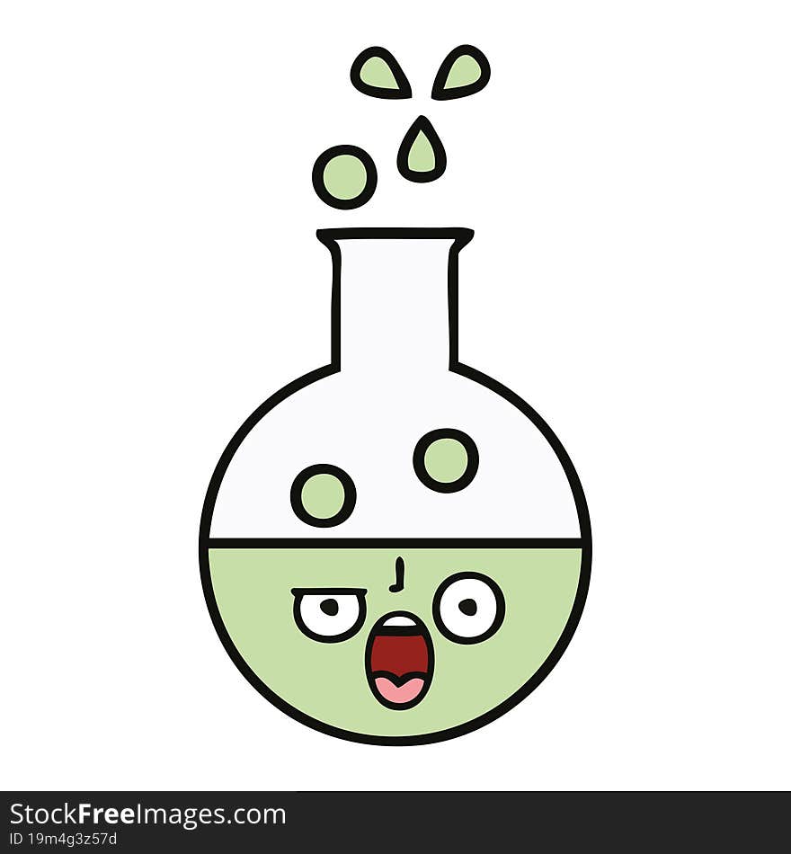 cute cartoon test tube