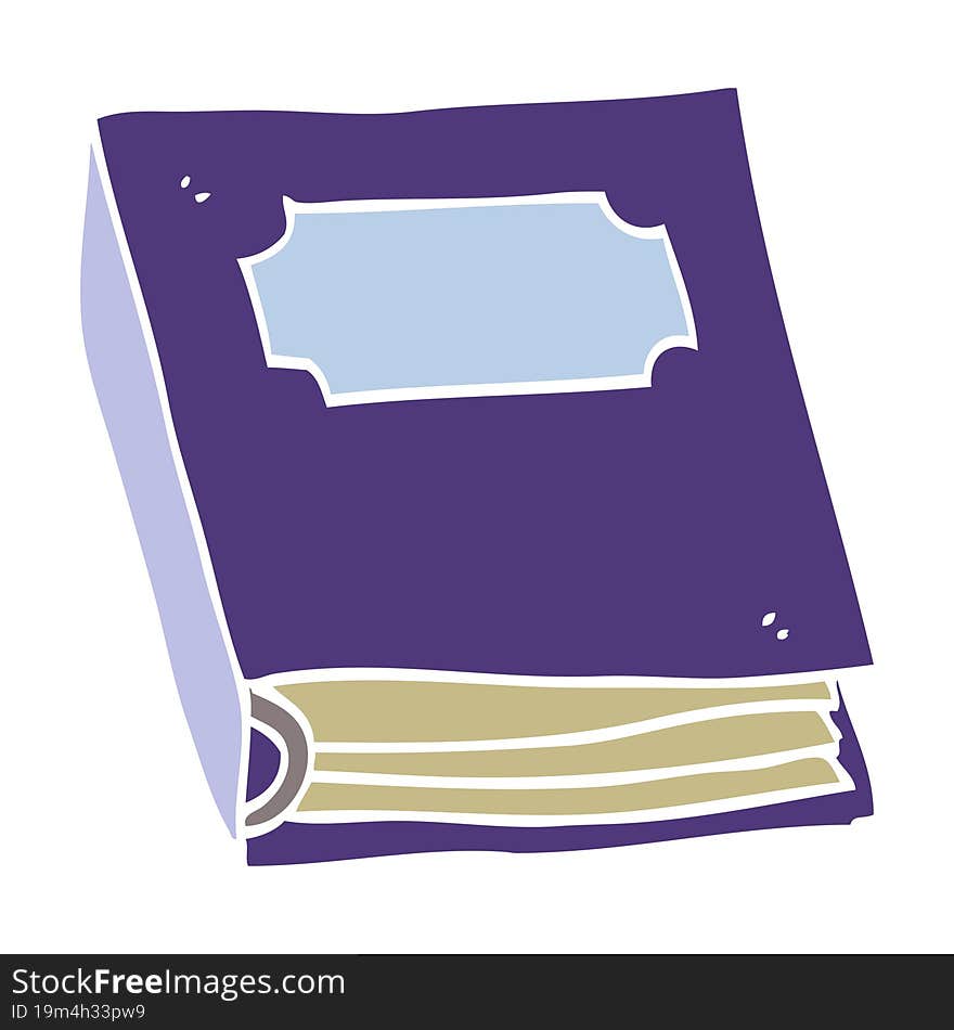 cartoon doodle purple book