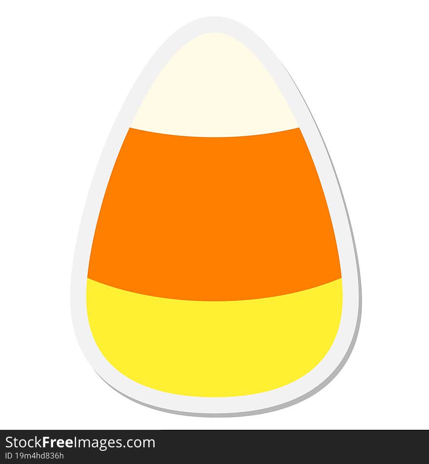 candy corn sticker