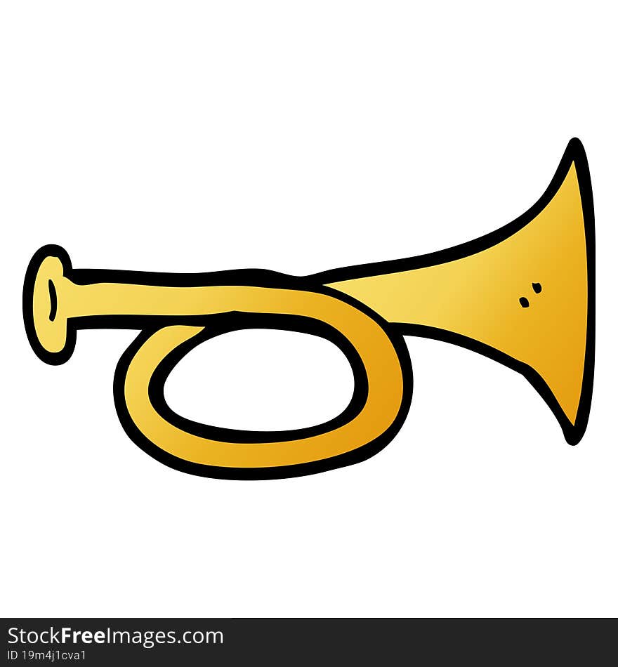 cartoon doodle brass horn