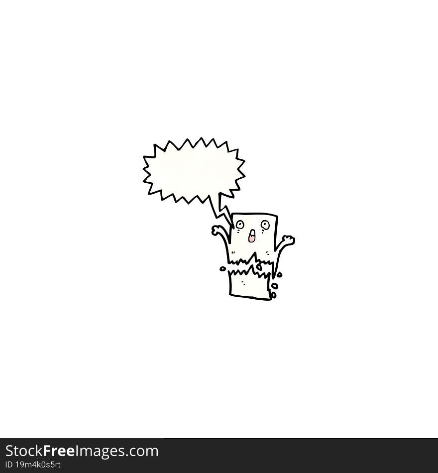 Torn Letter Cartoon Character