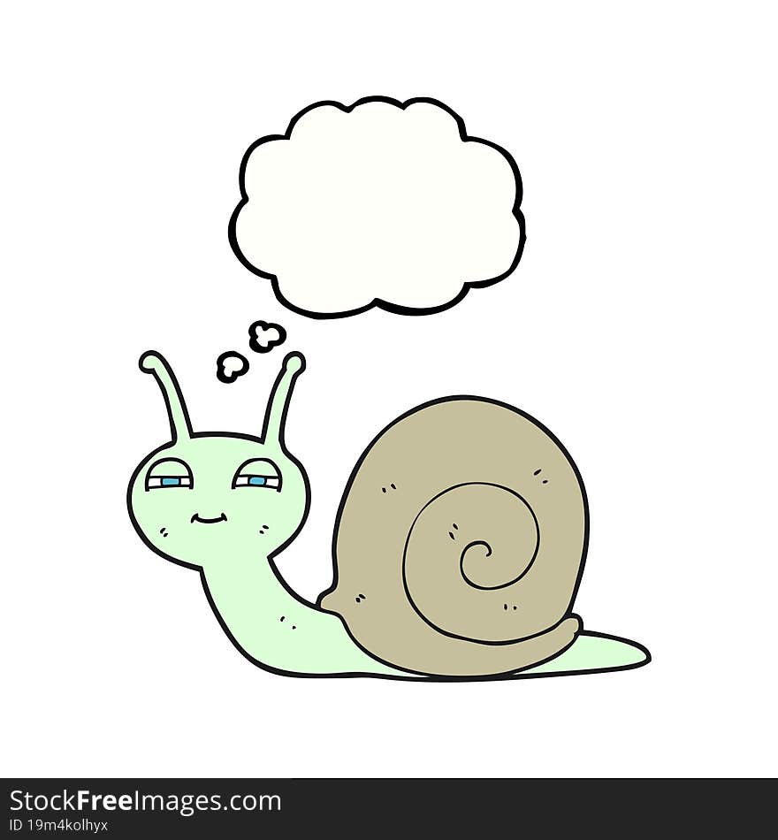 thought bubble cartoon cute snail