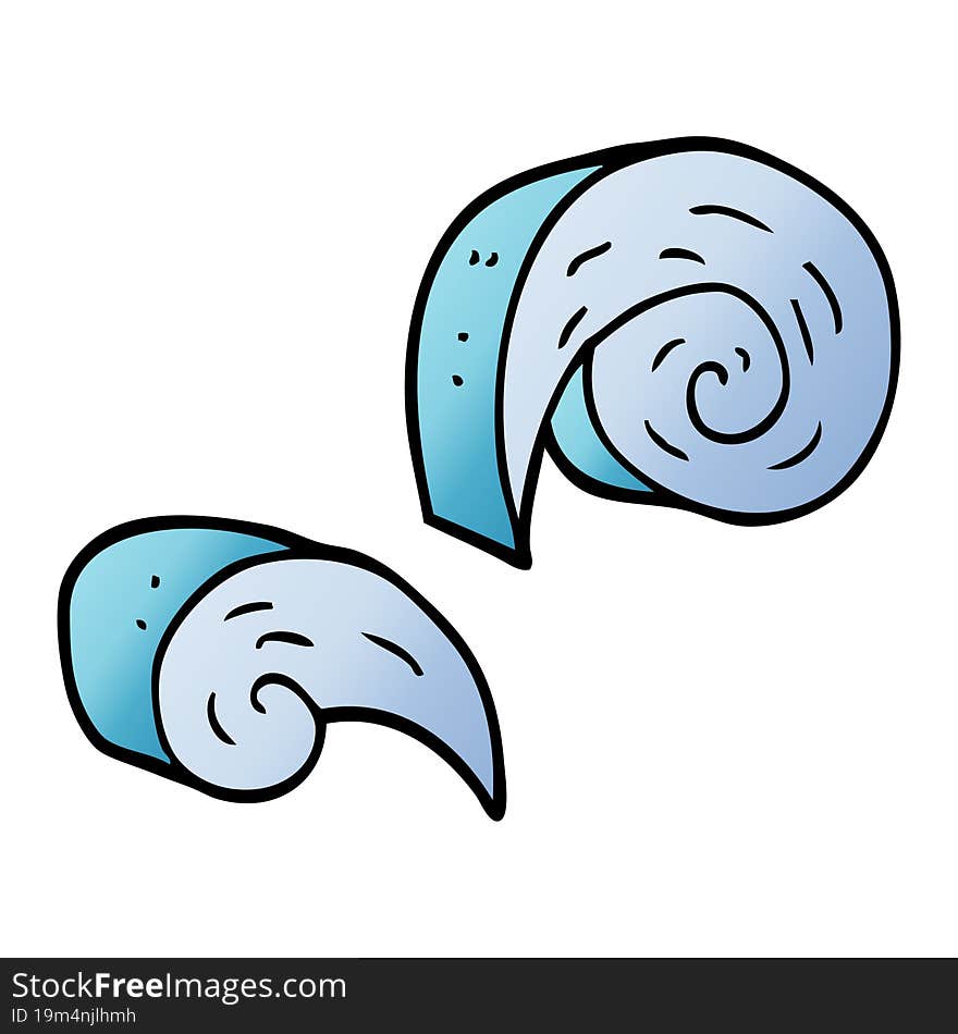 Cartoon Doodle Decorative Spiral Element