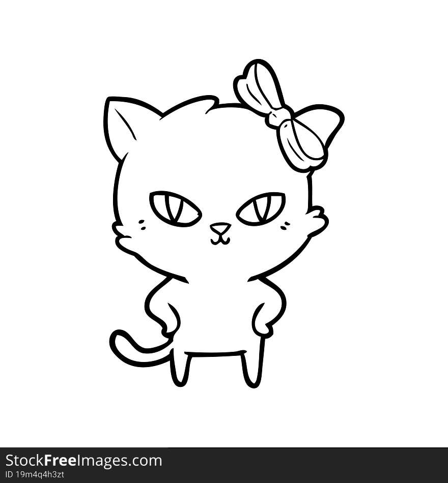 cute cartoon cat. cute cartoon cat