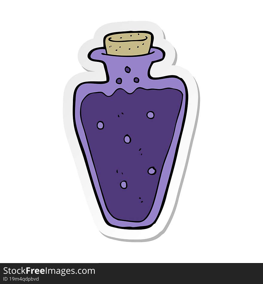 sticker of a cartoon potion