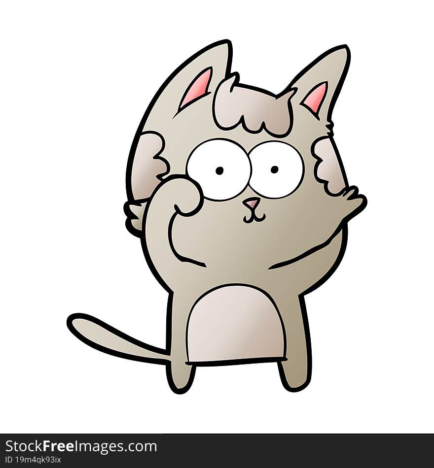 happy cartoon cat. happy cartoon cat