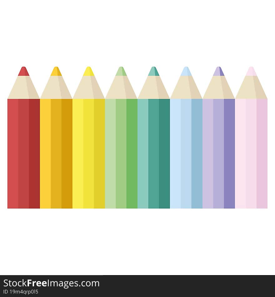 color pencils graphic vector illustration icon. color pencils graphic vector illustration icon