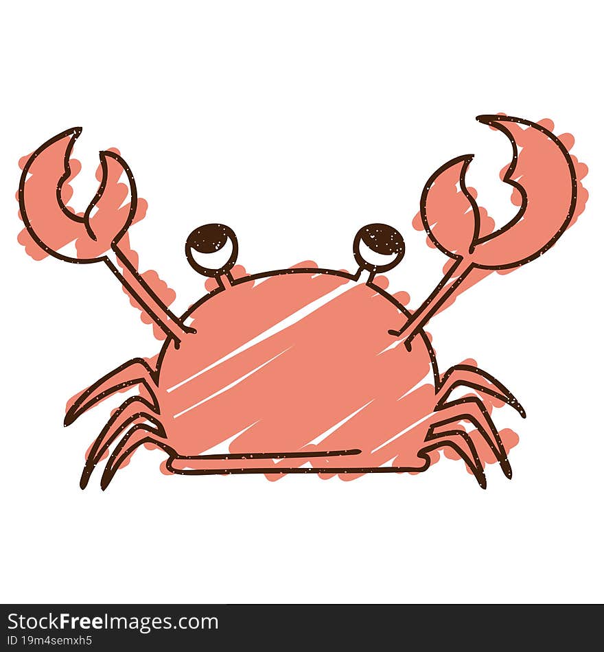 Crab Chalk Drawing