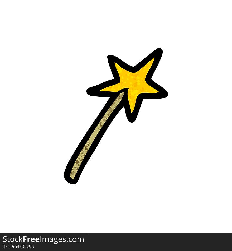 cartoon magic wand. cartoon magic wand