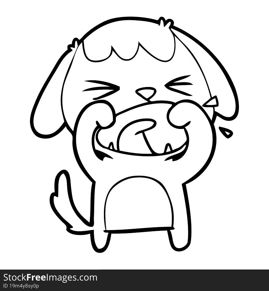 cute cartoon dog barking. cute cartoon dog barking