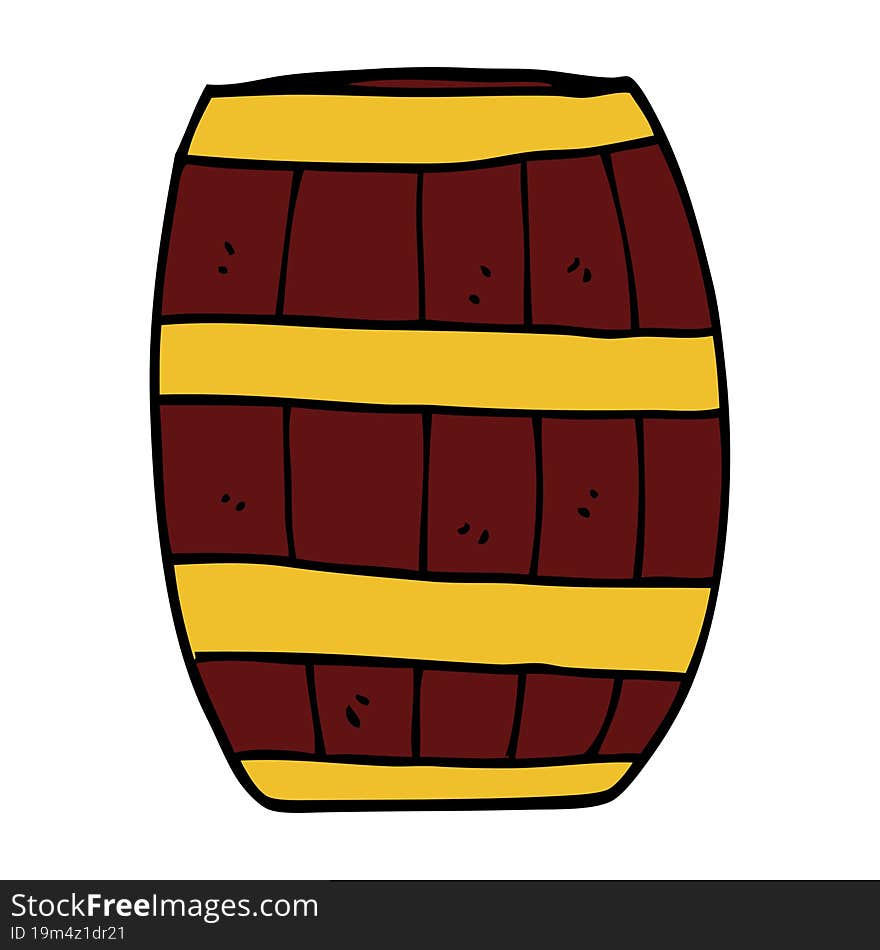 cartoon doodle of a barrel