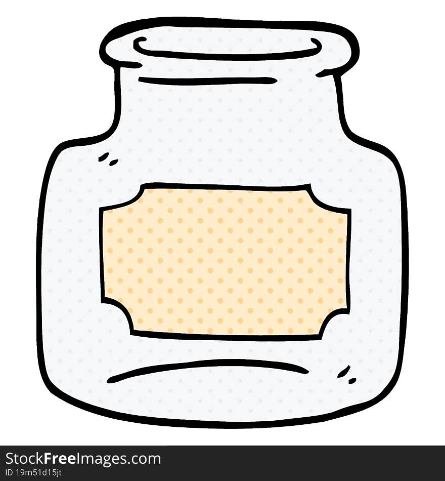 cartoon doodle of clear glass jar