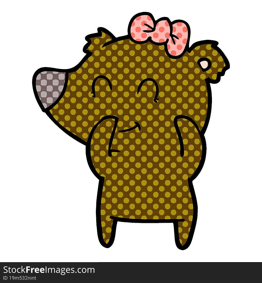 female bear cartoon. female bear cartoon