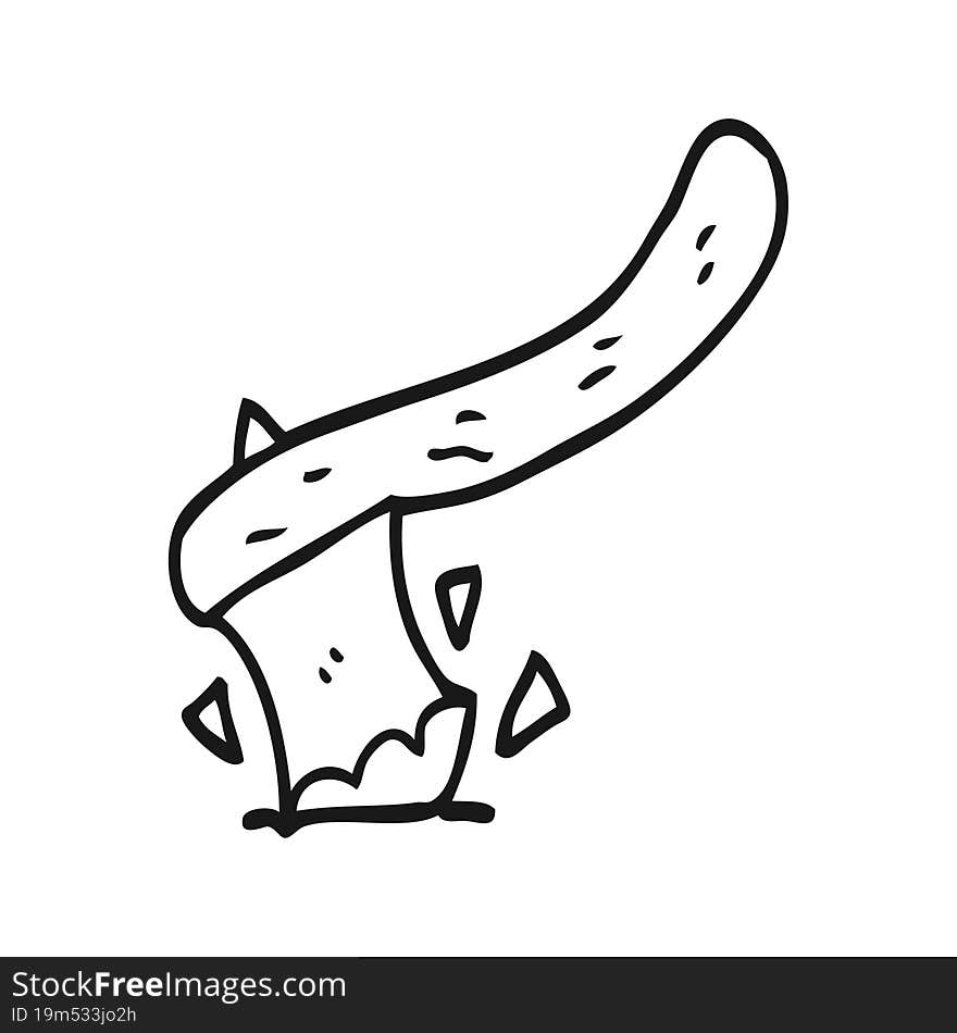 Black And White Cartoon Axe