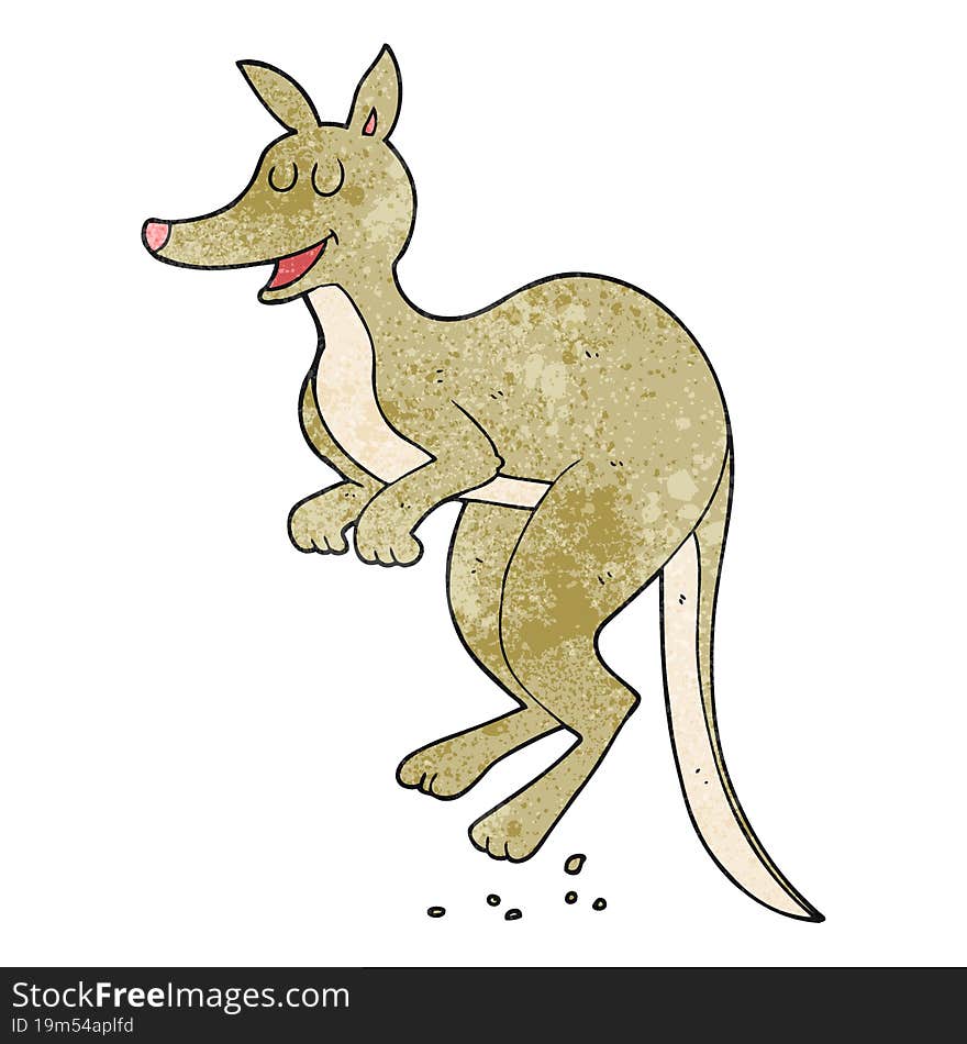 Textured Cartoon Kangaroo