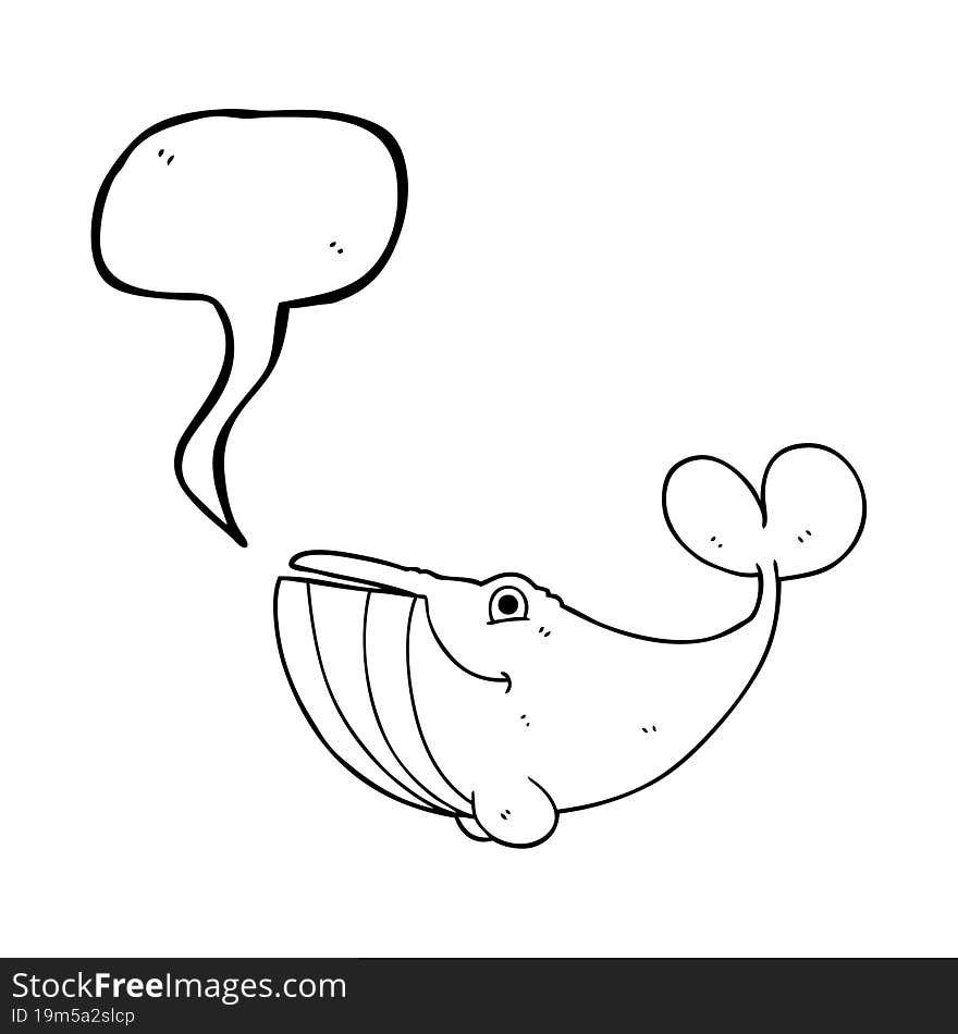 speech bubble cartoon whale