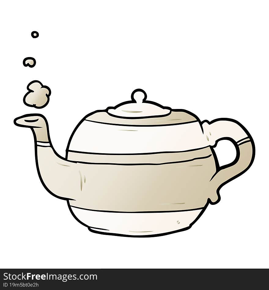 cartoon tea pot. cartoon tea pot