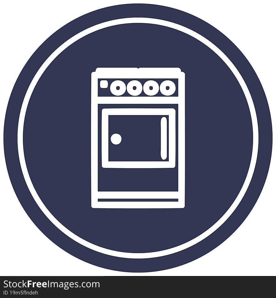 kitchen cooker circular icon