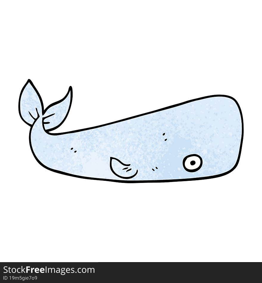 cartoon doodle sea whale