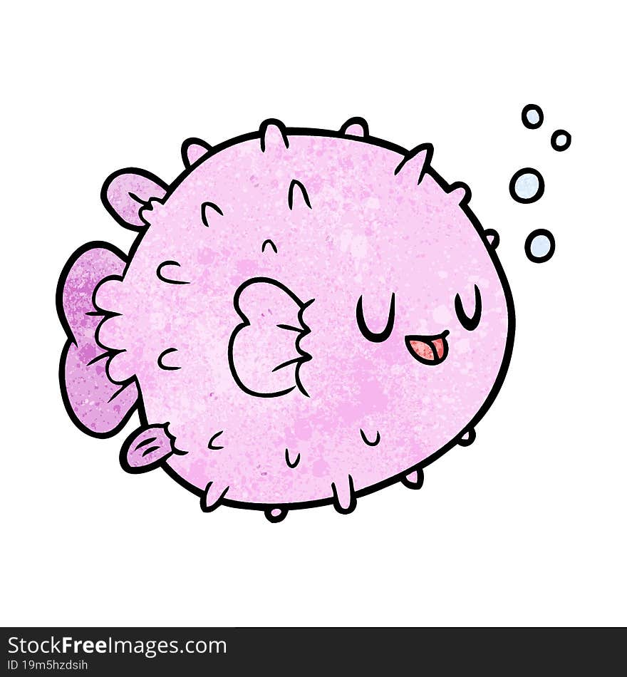 cartoon blowfish. cartoon blowfish