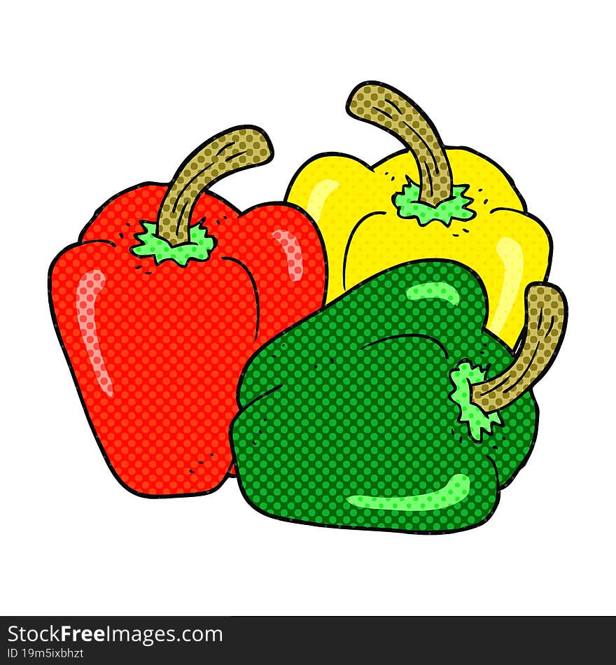 Comic Book Style Cartoon Peppers