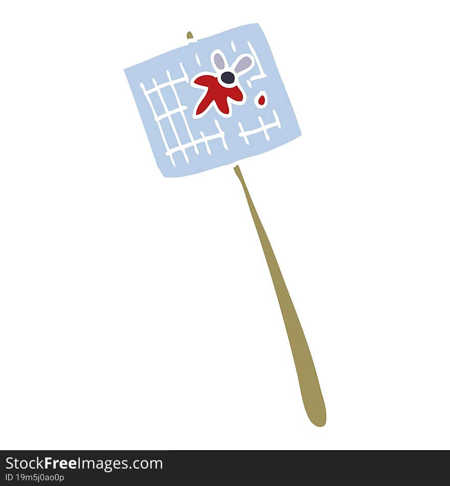 cartoon doodle fly swatter