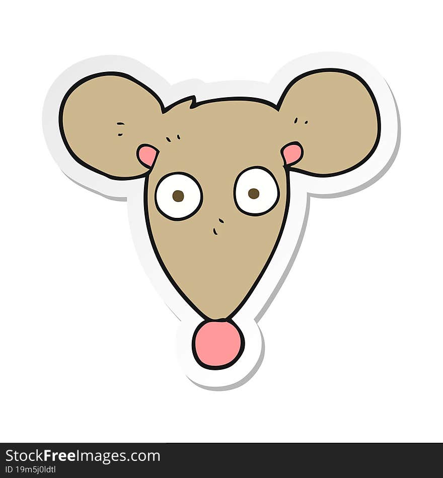 sticker of a cartoon mouse