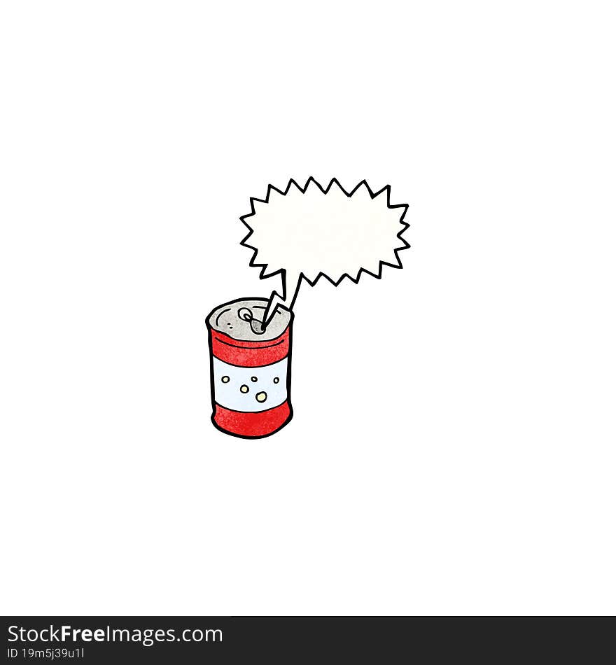 fizzing soda can cartoon