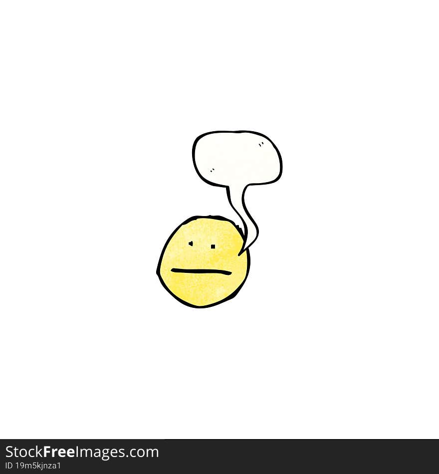 Cartoon Talking Face Symbol