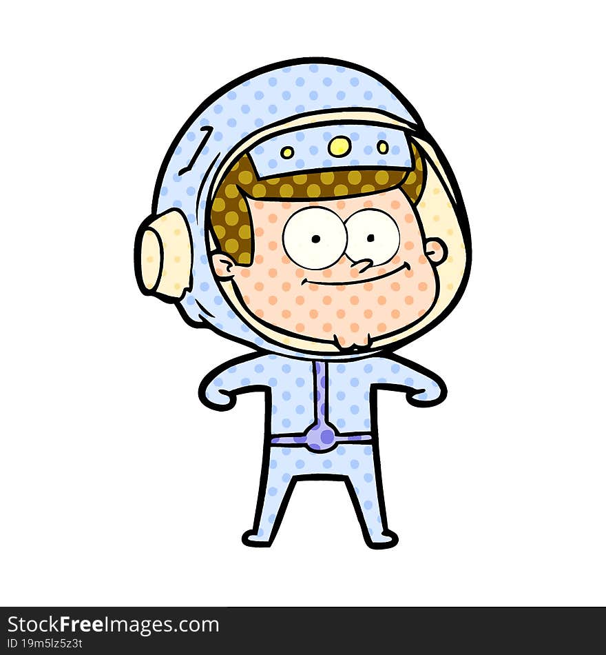 happy astronaut cartoon. happy astronaut cartoon