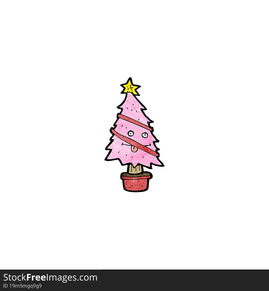 cartoon pink tree