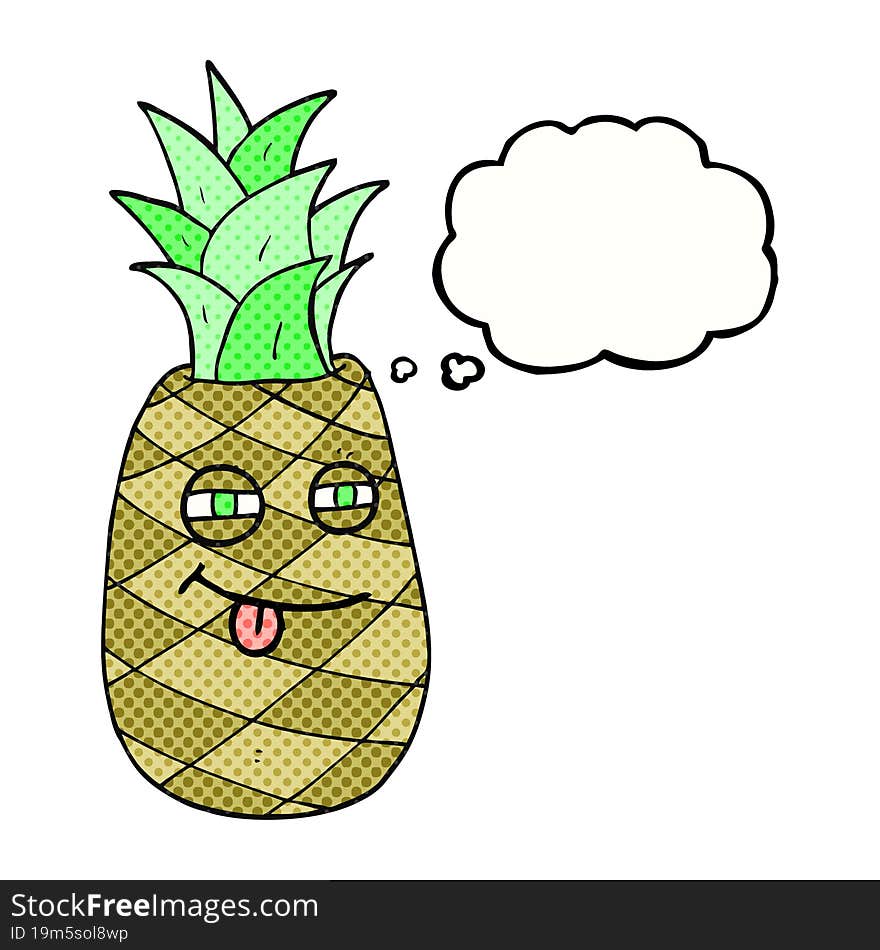 thought bubble cartoon pineapple