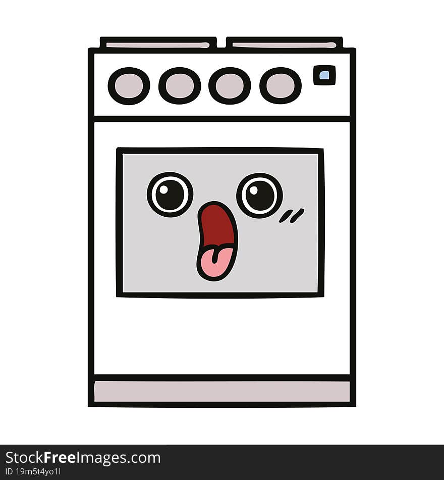 cute cartoon kitchen oven