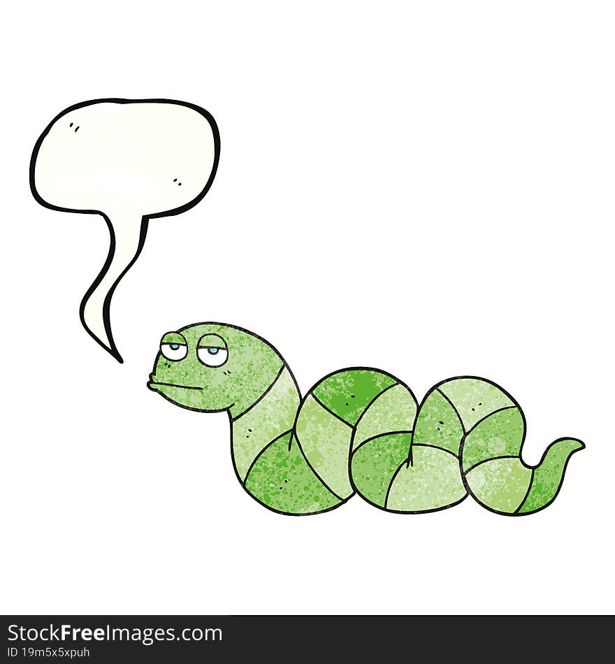 Texture Speech Bubble Cartoon Bored Snake