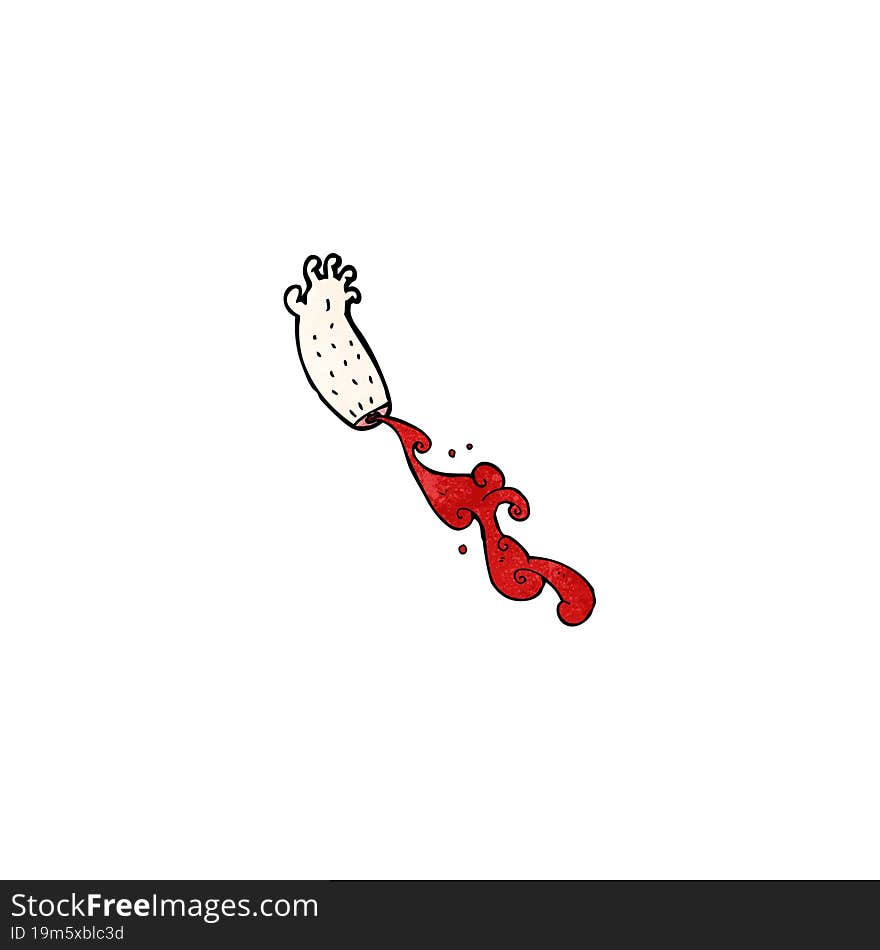 blood squirting arm cartoon