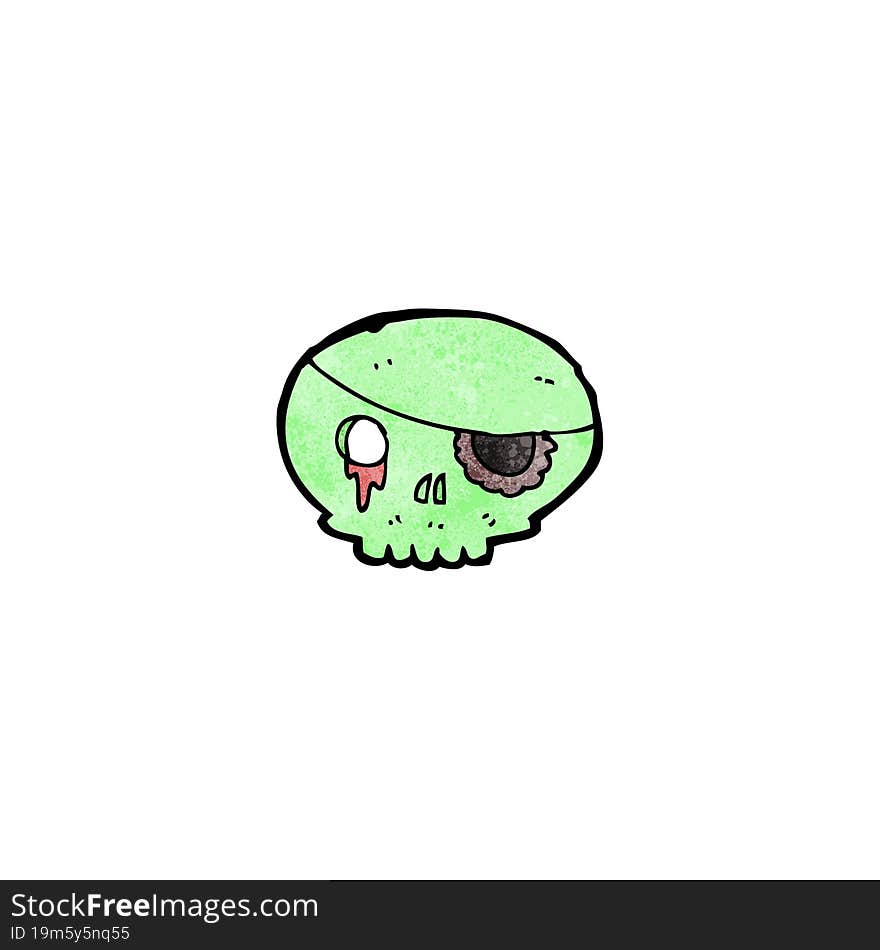 cartoon spooky pirate skull