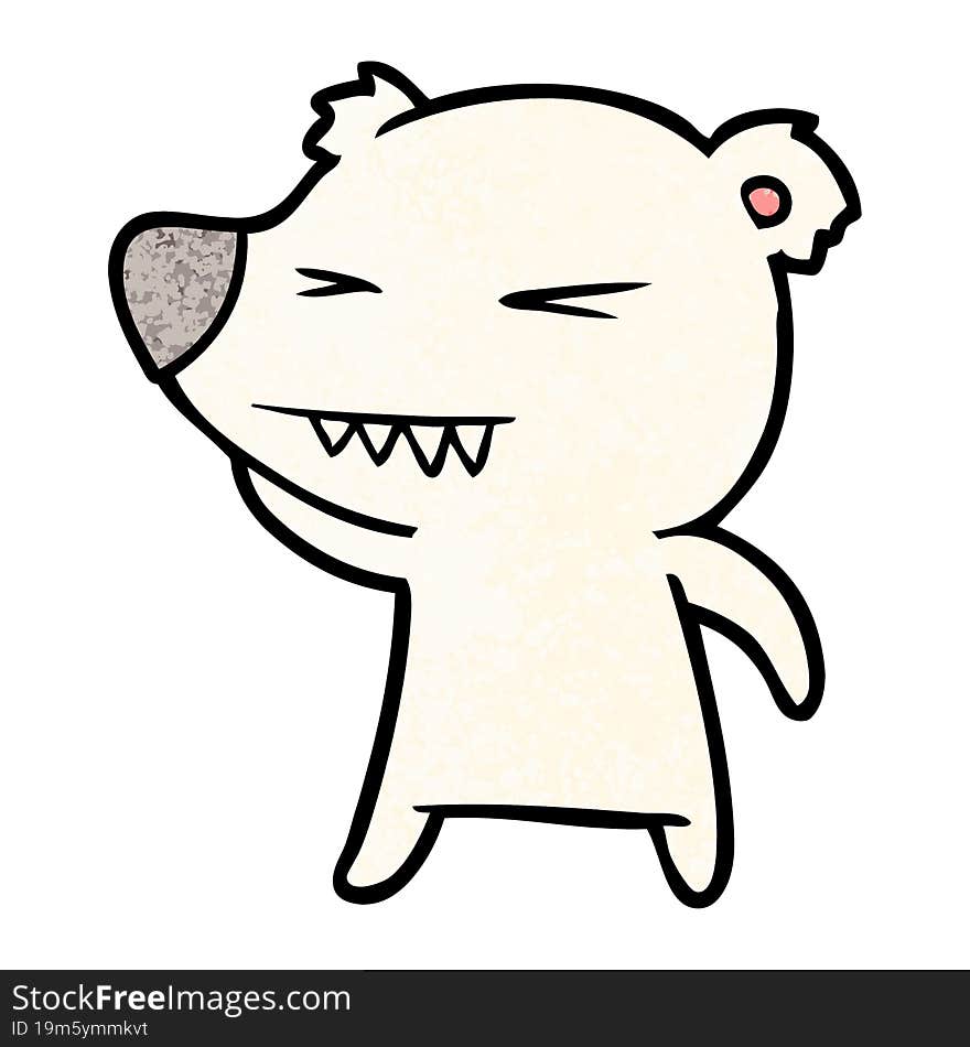 angry polar bear cartoon. angry polar bear cartoon