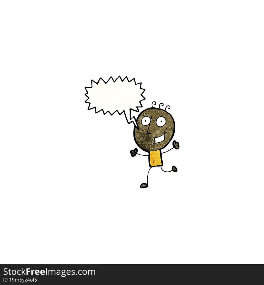 Happy Doodle Man Cartoon