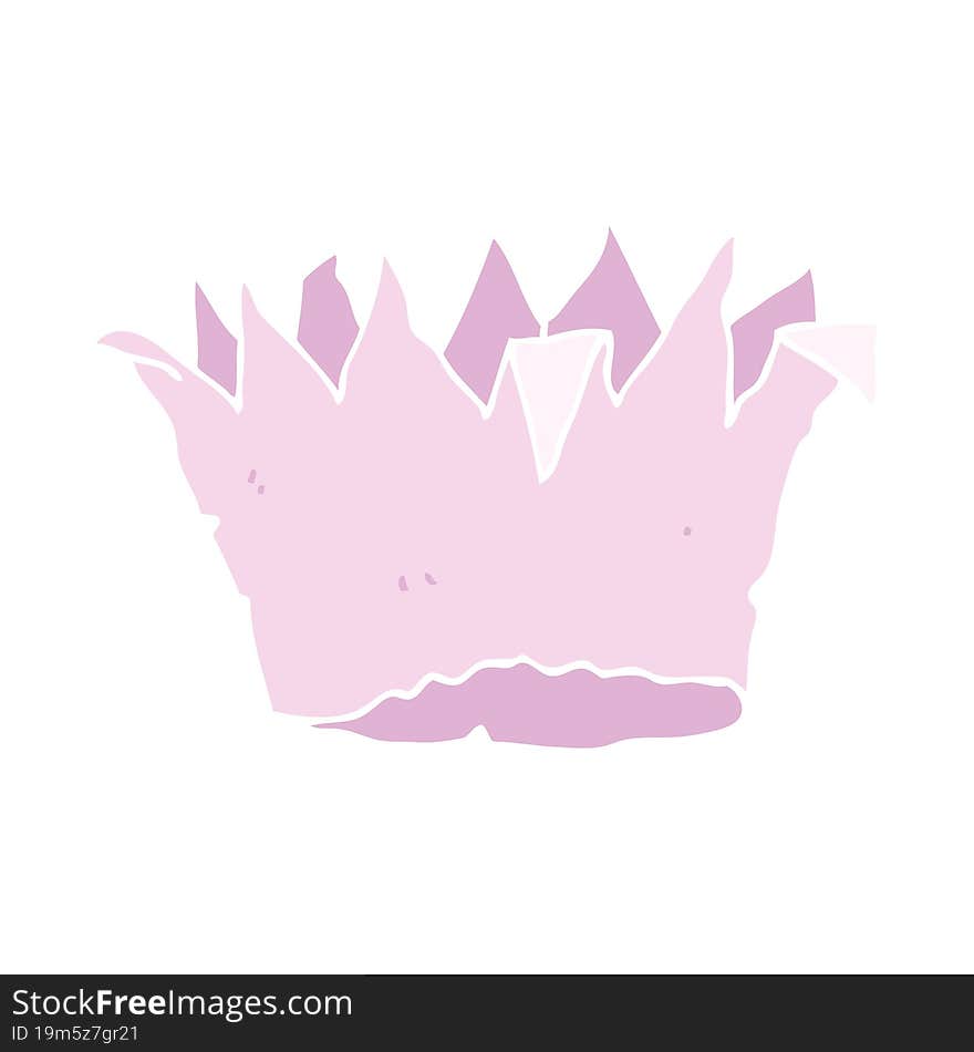 flat color style cartoon paper crown