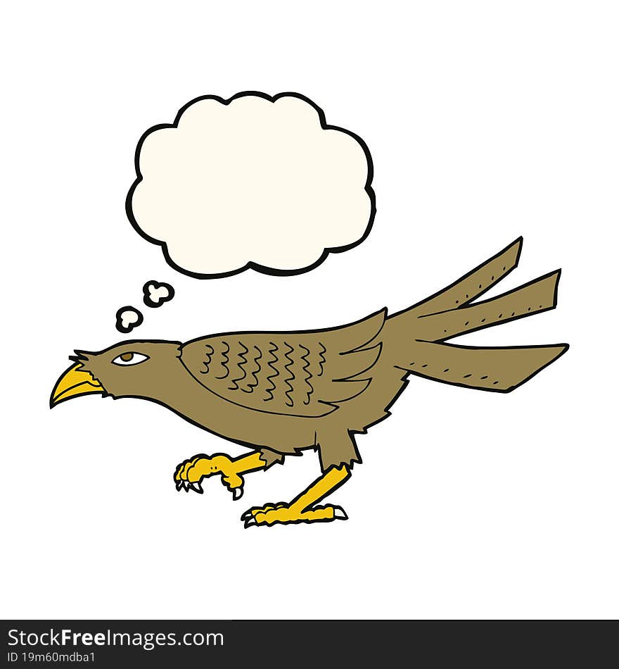 Cartoon Bird With Thought Bubble