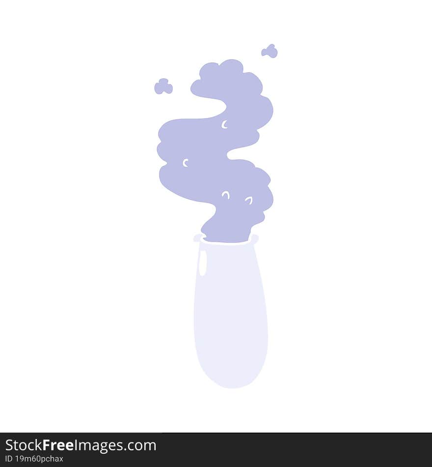 flat color style cartoon science test tube