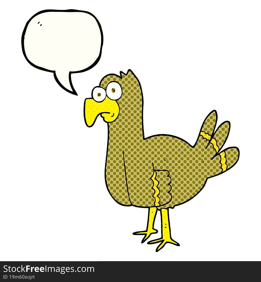 Comic Book Speech Bubble Cartoon Bird